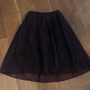 Aqua black and maroon skirt